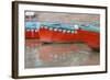 Wooden Boats in Ganges River, Varanasi, India-Ali Kabas-Framed Photographic Print