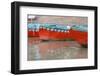 Wooden Boats in Ganges River, Varanasi, India-Ali Kabas-Framed Premium Photographic Print