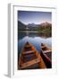 Wooden Boats on Strbske Pleso Lake in the Tatra Mountains of Slovakia, Europe. Autumn-Adam Burton-Framed Photographic Print