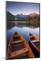 Wooden Boats on Strbske Pleso Lake in the Tatra Mountains of Slovakia, Europe. Autumn-Adam Burton-Mounted Photographic Print