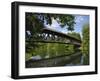 Wooden Bridge at Wolfrathausen, Near Munich, Bavaria, Germany, Europe-Gary Cook-Framed Photographic Print