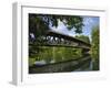 Wooden Bridge at Wolfrathausen, Near Munich, Bavaria, Germany, Europe-Gary Cook-Framed Photographic Print