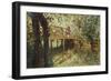 Wooden Bridge in Combs-La-Ville-Telemaco Signorini-Framed Giclee Print