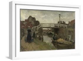 Wooden Bridge in Rijswijk and Loosduinen-Jacob Maris-Framed Art Print