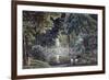 Wooden Bridge on the River Near the Statue of Diane, Views of Malmaison, Engraved Garneray-Auguste Garneray-Framed Giclee Print