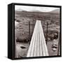 Wooden bridge over brook-Mika-Framed Stretched Canvas