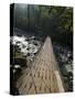 Wooden Bridge over River, Ranong, Thailand, Southeast Asia-Porteous Rod-Stretched Canvas