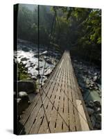 Wooden Bridge over River, Ranong, Thailand, Southeast Asia-Porteous Rod-Stretched Canvas