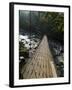 Wooden Bridge over River, Ranong, Thailand, Southeast Asia-Porteous Rod-Framed Photographic Print