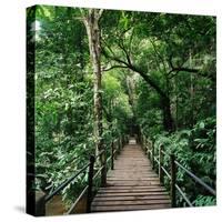 Wooden Bridge Thailand-null-Stretched Canvas