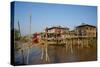 Wooden Bridge, Ywama Village, Inle Lake, Shan State, Myanmar (Burma), Asia-Tuul-Stretched Canvas