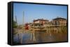 Wooden Bridge, Ywama Village, Inle Lake, Shan State, Myanmar (Burma), Asia-Tuul-Framed Stretched Canvas