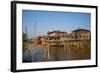 Wooden Bridge, Ywama Village, Inle Lake, Shan State, Myanmar (Burma), Asia-Tuul-Framed Photographic Print