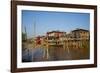 Wooden Bridge, Ywama Village, Inle Lake, Shan State, Myanmar (Burma), Asia-Tuul-Framed Photographic Print