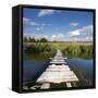 Wooden Bridge-pavel klimenko-Framed Stretched Canvas