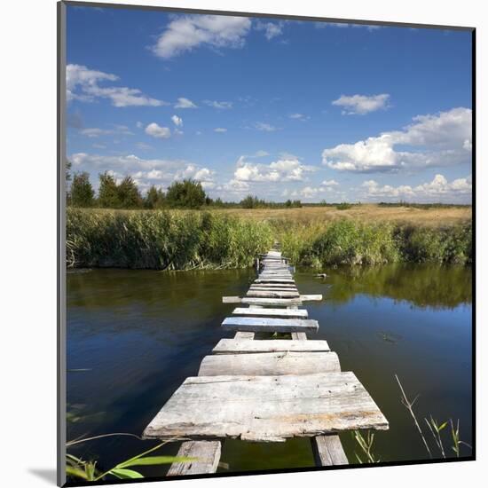 Wooden Bridge-pavel klimenko-Mounted Art Print