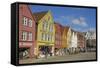 Wooden Buildings on the Waterfront, Bryggen, Vagen Harbour, UNESCO Site, Bergen, Hordaland, Norway-Gary Cook-Framed Stretched Canvas