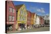 Wooden Buildings on the Waterfront, Bryggen, Vagen Harbour, UNESCO Site, Bergen, Hordaland, Norway-Gary Cook-Stretched Canvas