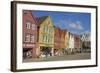 Wooden Buildings on the Waterfront, Bryggen, Vagen Harbour, UNESCO Site, Bergen, Hordaland, Norway-Gary Cook-Framed Photographic Print