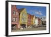 Wooden Buildings on the Waterfront, Bryggen, Vagen Harbour, UNESCO Site, Bergen, Hordaland, Norway-Gary Cook-Framed Photographic Print