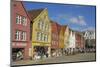 Wooden Buildings on the Waterfront, Bryggen, Vagen Harbour, UNESCO Site, Bergen, Hordaland, Norway-Gary Cook-Mounted Photographic Print