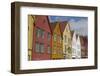 Wooden Buildings on the Waterfront, Bryggen, Vagen Harbour, UNESCO Site, Bergen, Hordaland, Norway-Gary Cook-Framed Photographic Print