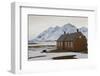 Wooden Buildings with Snowy Mountains Behind-Eleanor Scriven-Framed Photographic Print