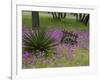 Wooden Cart in Field of Phlox, Blue Bonnets, and Oak Trees, Near Devine, Texas, USA-Darrell Gulin-Framed Photographic Print