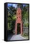 Wooden Carved Entrance at the Te Puia Maori Cultural Center, Rotorura, North Island-Michael Runkel-Framed Stretched Canvas