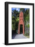 Wooden Carved Entrance at the Te Puia Maori Cultural Center, Rotorura, North Island-Michael Runkel-Framed Photographic Print