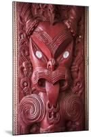 Wooden Carving at a Maori Meeting House, Waitangi Treaty Grounds, Bay of Islands-Matthew Williams-Ellis-Mounted Photographic Print