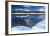 Wooden Chalet Surrounded by Snowy Peaks and Woods Reflected in Lake Palu, Valtellina, Italy-Roberto Moiola-Framed Photographic Print