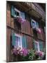 Wooden Chalet with Flowers, Hallstatt, Austria, Europe-Jean Brooks-Mounted Photographic Print