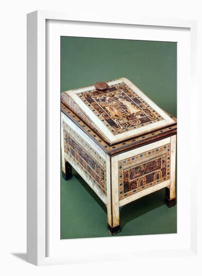 Wooden Chest from the Tomb of Tutankhamun, 14th Century Bc-null-Framed Giclee Print