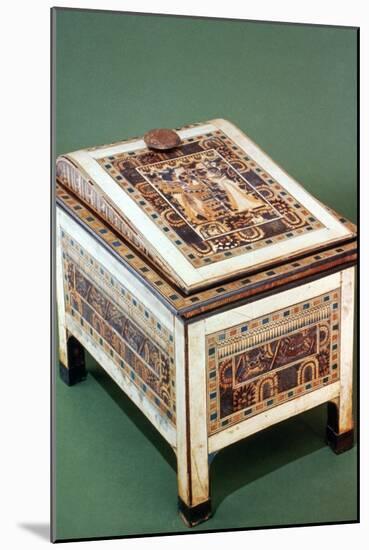 Wooden Chest from the Tomb of Tutankhamun, 14th Century Bc-null-Mounted Giclee Print