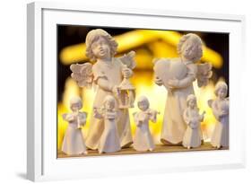 Wooden Christmas Angel Decorations at the Dresden Strietzelmarkt Christmas Market-Miles Ertman-Framed Photographic Print