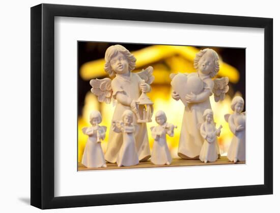 Wooden Christmas Angel Decorations at the Dresden Strietzelmarkt Christmas Market-Miles Ertman-Framed Photographic Print