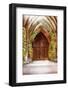 Wooden Church Ancient Door. Antique Retro Archway and Doorway-Gromovataya-Framed Photographic Print