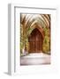 Wooden Church Ancient Door. Antique Retro Archway and Doorway-Gromovataya-Framed Photographic Print