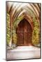Wooden Church Ancient Door. Antique Retro Archway and Doorway-Gromovataya-Mounted Photographic Print