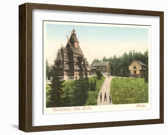 Wooden Church in Christiana (Oslo), Norway-null-Framed Art Print