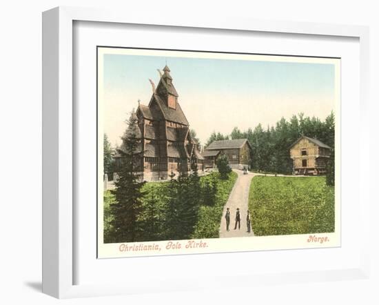 Wooden Church in Christiana (Oslo), Norway-null-Framed Art Print