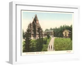 Wooden Church in Christiana (Oslo), Norway-null-Framed Art Print