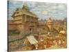 Wooden City of Moscow in the 14th Century-Appolinari Mikhaylovich Vasnetsov-Stretched Canvas