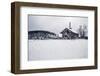 Wooden Cottage in Winter Forest, Central Finland-Andrew Bayda-Framed Photographic Print