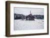 Wooden Cottage in Winter Forest, Central Finland-Andrew Bayda-Framed Photographic Print