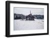 Wooden Cottage in Winter Forest, Central Finland-Andrew Bayda-Framed Photographic Print