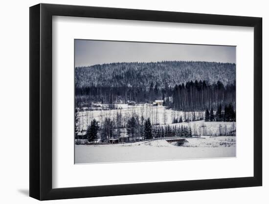 Wooden Cottage in Winter Forest, Central Finland-Andrew Bayda-Framed Photographic Print