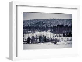 Wooden Cottage in Winter Forest, Central Finland-Andrew Bayda-Framed Photographic Print