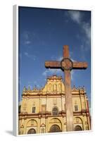 Wooden Cross in Front of the Cathedral of San Cristobal-Richard Maschmeyer-Framed Photographic Print